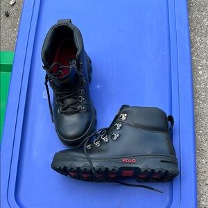 NWOT Men’s Ralph Lauren Black Hainsworth Combat Boots 8D